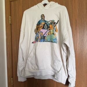 White Graphic Pullover Hoodie Sweatshirt - Men's Zach Bryan